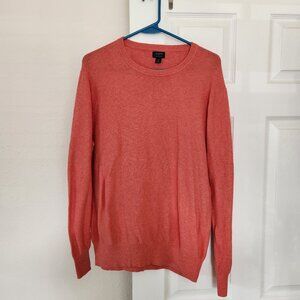 J. Crew 100% Cotton Crewneck Sweater, M, Salmon